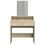 Sminkebord Med Speil Sonoma Eik 80X41X144,5 Cm