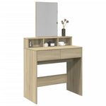 Sminkebord Med Speil Sonoma Eik 80X41X144,5 Cm