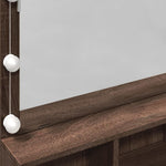 Sminkebord Med Led Brun Eik 80X41X134,5 Cm