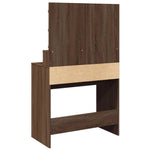 Sminkebord Med Led Brun Eik 80X41X134,5 Cm