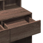 Sminkebord Med Led Brun Eik 80X41X134,5 Cm