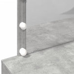 Sminkebord Med Led Betonggrå 100X40X120 Cm