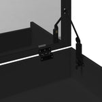 Sminkebord Med Krakk Svart 60X40X113,5 Cm