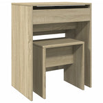 Sminkebord Med Krakk Sonoma Eik 60X40X113,5 Cm
