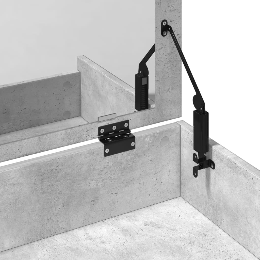 Sminkebord Med Krakk Betonggrå 60X40X113,5 Cm