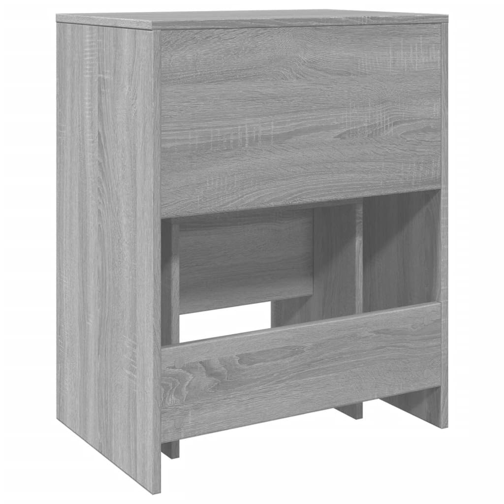 Sminkebord Med Krakk Grå Sonoma 60X40X113,5 Cm