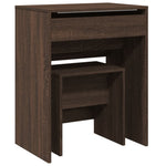 Sminkebord Med Krakk Brun Eik 60X40X113,5 Cm