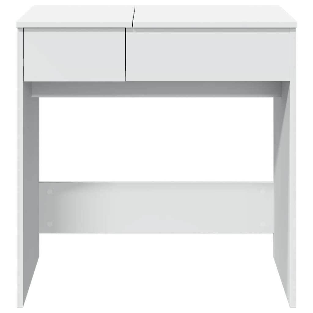Sminkebord Med Speil Hvit 73X46,5X120 Cm