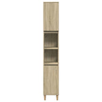 Baderomsskap Sonoma Eik 30X30X190 Cm Konstruert Tre