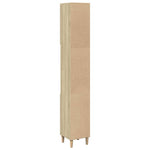 Baderomsskap Sonoma Eik 30X30X190 Cm Konstruert Tre
