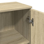 Baderomsskap Sonoma Eik 30X30X190 Cm Konstruert Tre