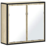 Baderomsskap Med Speil Sonoma Eik 65X20X60 Cm Konstruert Tre