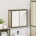 Baderomsskap Med Speil Sonoma Eik 65X20X60 Cm Konstruert Tre