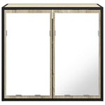 Baderomsskap Med Speil Sonoma Eik 65X20X60 Cm Konstruert Tre
