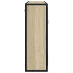 Baderomsskap Med Speil Sonoma Eik 65X20X60 Cm Konstruert Tre