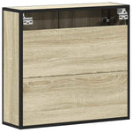 Baderomsskap Med Speil Sonoma Eik 65X20X60 Cm Konstruert Tre