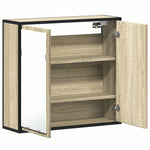 Baderomsskap Med Speil Sonoma Eik 65X20X60 Cm Konstruert Tre