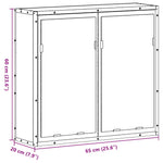 Baderomsskap Med Speil Røkt Eik 65X20X60 Cm Konstruert Tre