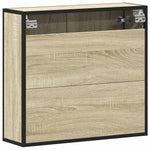 Baderomsskap Med Speil Sonoma Eik 65X20X60 Cm Konstruert Tre