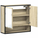 Baderomsskap Med Speil Sonoma Eik 65X20X60 Cm Konstruert Tre