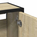 Baderomsskap Med Speil Sonoma Eik 65X20X60 Cm Konstruert Tre