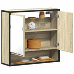Baderomsskap Med Speil Sonoma Eik 65X20X60 Cm Konstruert Tre
