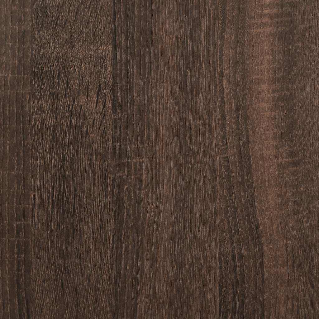 Baderomsskap Med Speil Brun Eik 65X20X60 Cm Konstruert Tre