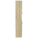 Baderomsskap Sonoma Eik 32X34X188,5 Cm Konstruert Tre