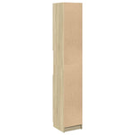 Baderomsskap Sonoma Eik 32X34X188,5 Cm Konstruert Tre