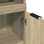 Baderomsskap Sonoma Eik 32X34X188,5 Cm Konstruert Tre