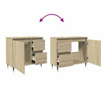 Servantskap Sonoma Eik 65X33X60 Cm Konstruert Tre