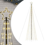 Led Juletre Med Spikes 1534 Leds Varm Hvit 500 Cm