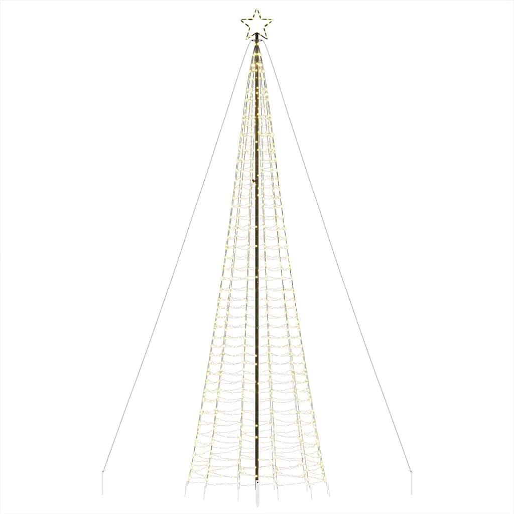 Led Juletre Med Spikes 1534 Leds Varm Hvit 500 Cm