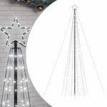 Led Juletre Med Spikes 1534 Leds Kald Hvit 500 Cm