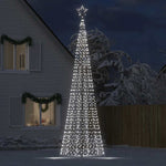 Led Juletre Med Spikes 1534 Leds Kald Hvit 500 Cm