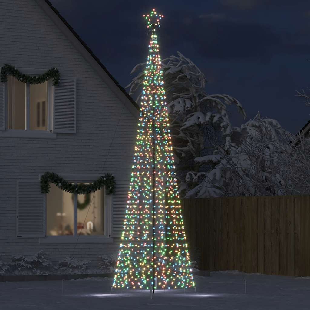 Led Juletre Med Spikes 1534 Led Fargerike 500 Cm