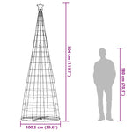 Led Juletre 550 Leds Kald Hvit 304 Cm