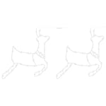 Julelys Reinsdyr Silhuett 2 Stk 35 Led Varm Hvit