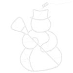 Julelys Snømann Silhuett 2 Stk 35 Leds Varm Hvit