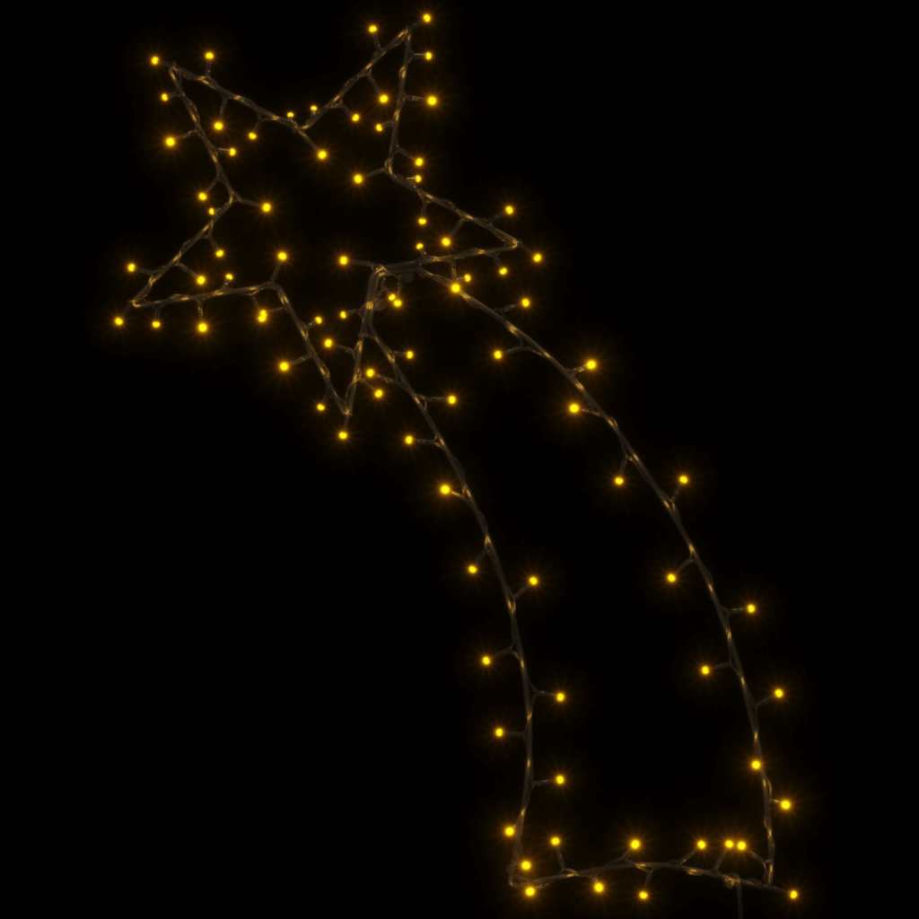 Julelys Stjerneskudd Silhuett 115 Leds Varm Hvit