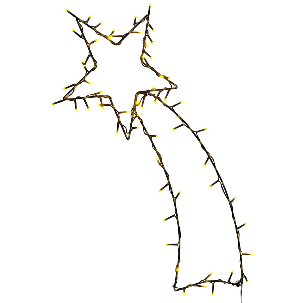 Julelys Stjerneskudd Silhuett 80 Leds Varm Hvit