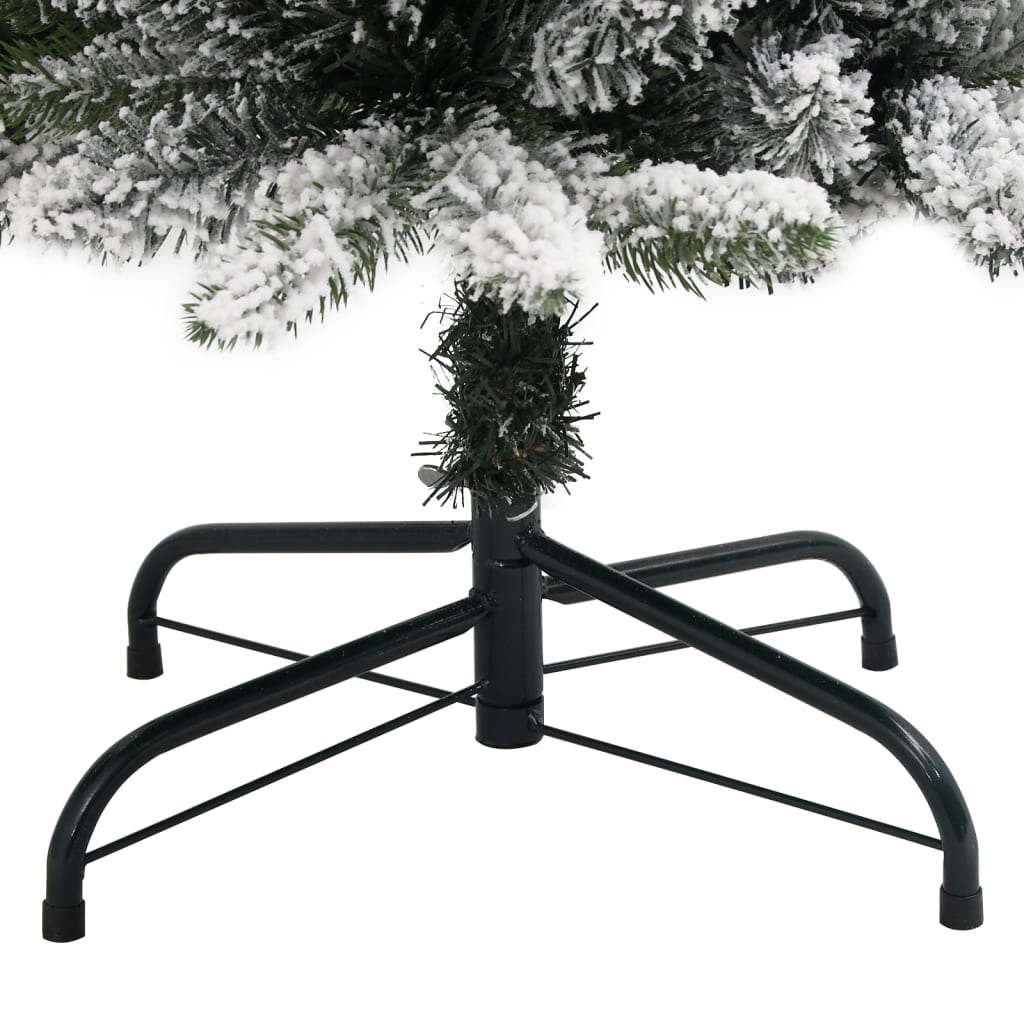 Slankt Kunstig Juletre Med Flokket Snø 180 Cm Pvc Og Pe