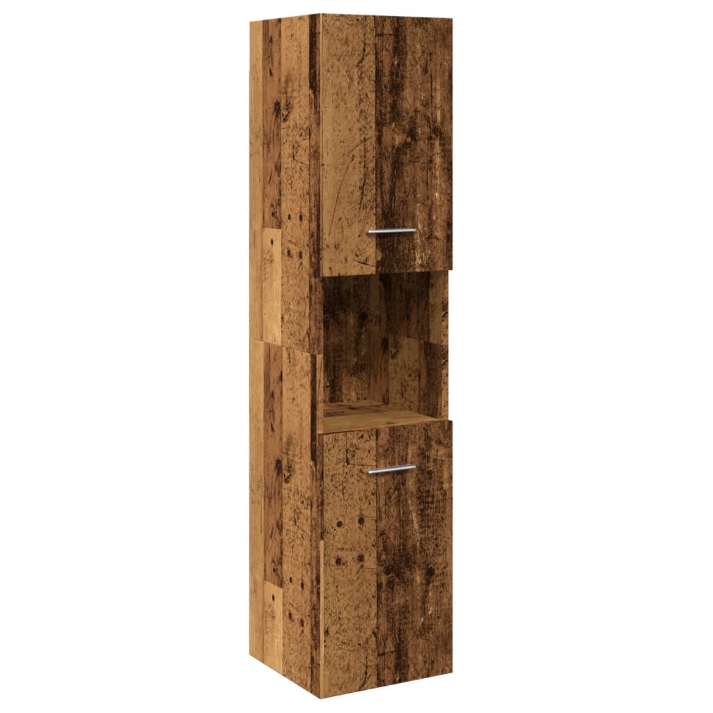 Hengende Baderomsskap Gammelt Tre 30X30X130 Cm Konstruert Tre
