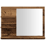 Baderomshylle Med Speil Gammelt Tre 60X10,5X45 Cm
