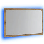 Baderomsspeil Med Led-Lys Betonggrå 60X8,5X38 Cm