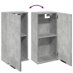Vegghengt Baderomsskap Betonggrå 32X20X67 Cm
