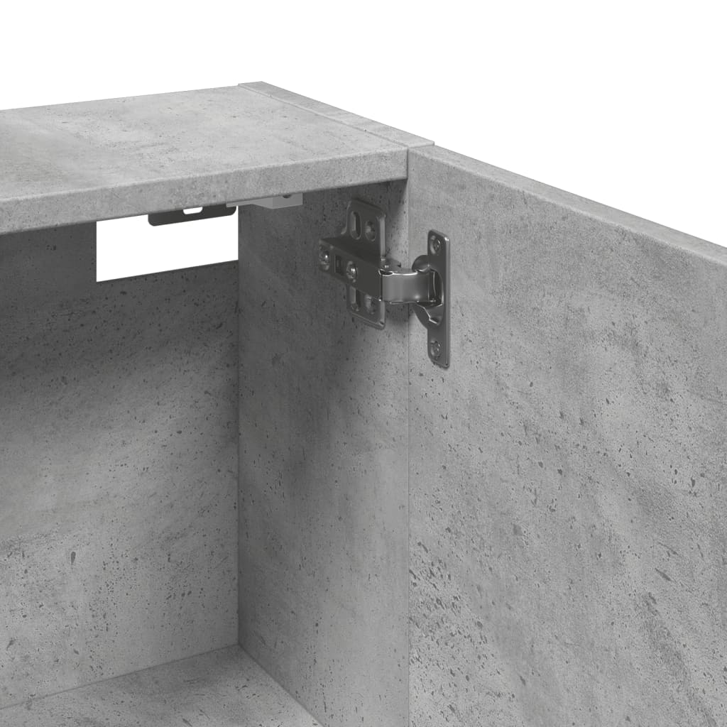 Vegghengt Baderomsskap Betonggrå 32X20X67 Cm