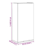 Vegghengt Baderomsskap Gammel Tre 32X20X67 Cm