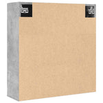 Baderomshylle Med Speil Betonggrå 64X20X66,5 Cm Konstruert Tre
