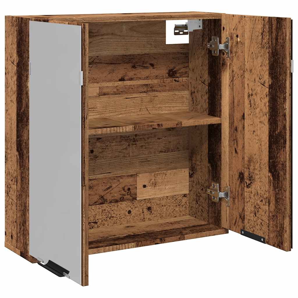 Baderomshylle Med Speil Gammelt Tre 64X20X66,5Cm Konstruert Tre